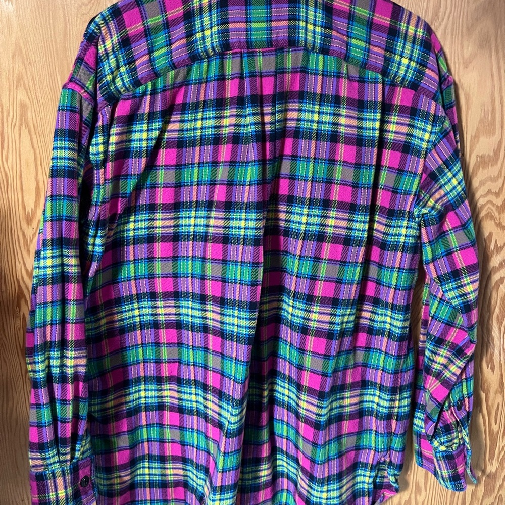 Ralph Lauren Large Long Sleeve Plaid Flannel Button-Up Shirt - Picture 7 of 10